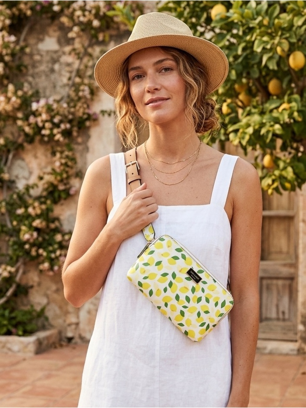 🍋Kate Spade New York Belt Bag Zip Top Leather Yellow Lemon Toss Fanny Pack L/XL